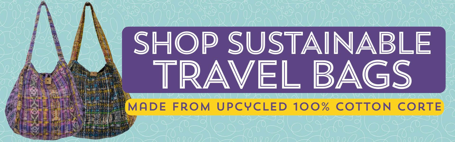 Shop Sustainable Travel Bags Made with Upcycled 100% Cotton Corte / Shop Unique Batik